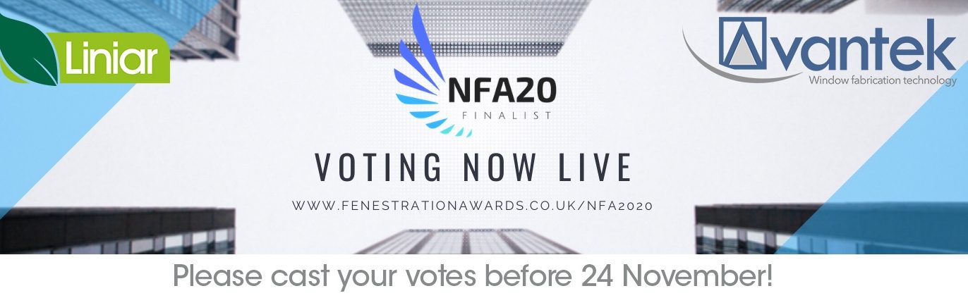 2020 National Fenestration Awards finalist badge - Avantek and Liniar
